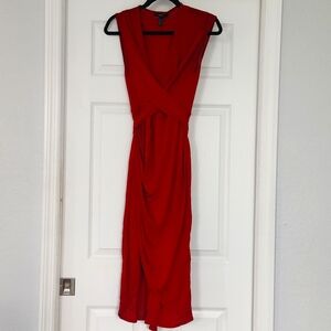 Forever 21 Asymmetrical Red Dress M